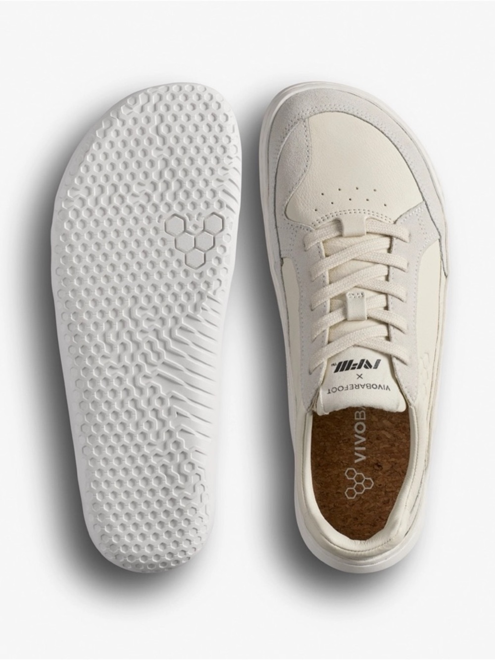 Vivo barefoot Gobi II Women’s Cream Low-Profile Leather Sneaker